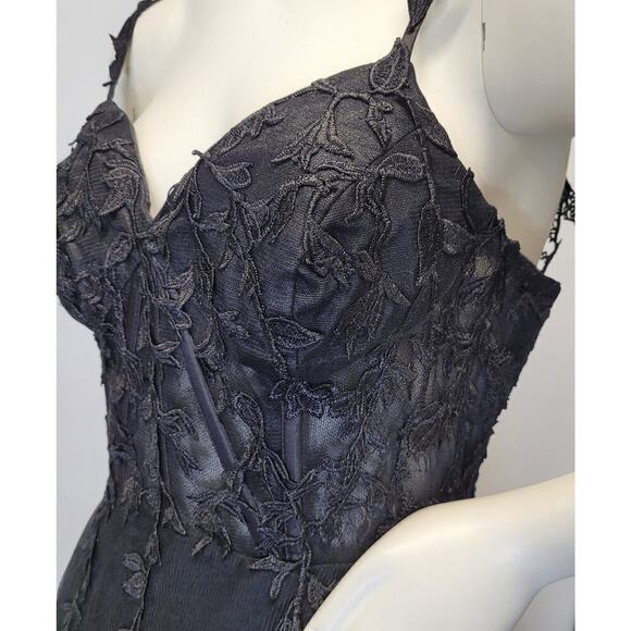 NWT Black Formal Gown Prom Dress Wedding Party Bridesmaid MOTB - Picture 5 of 15